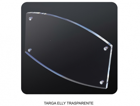 Targa in Plexiglass Trasparente Ellittica Spessore 3 mm