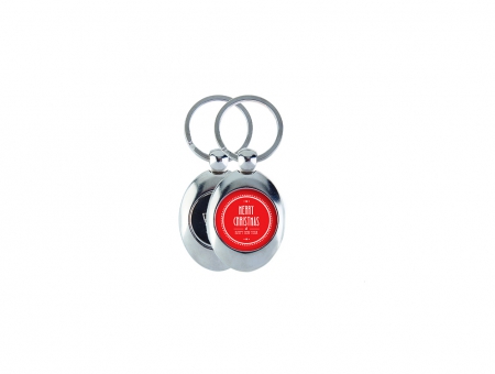 Portachiave Metallo con Gettone Ø 25 mm