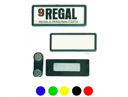 Badge Magnetico Rettangolare per Tessuto 18X50 mm
