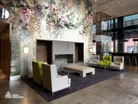 sempio di utilizzo Avery Dennison® MPI 8726 Textured Wall Film effetto Canvas