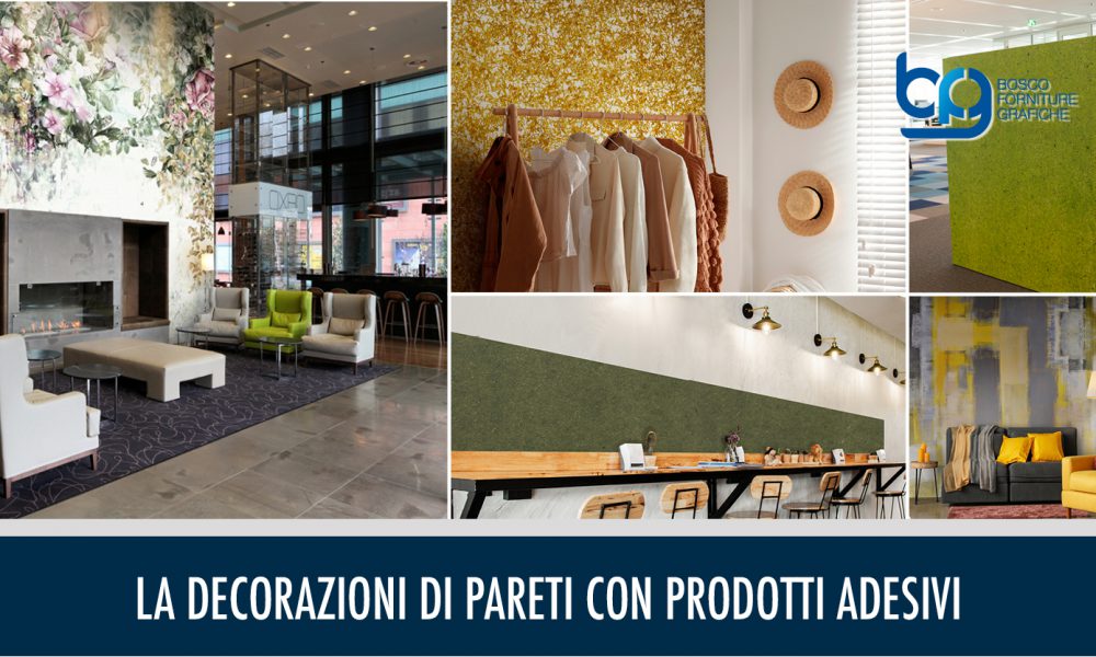La decorazione di pareti con prodotti adesivi